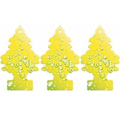 Image of Little Trees Air Freshener Tree LTZ073 Sherbet Lemon Fragrance For Car Home Boat Caravan Triple Pack