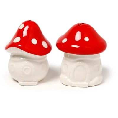 Image of Puckator SP95 Fairy Toadstool House Ceramic Salt and Pepper Set