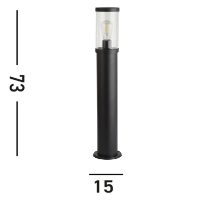 Image of Bakerloo Outdoor Post Black, Polycarbonate