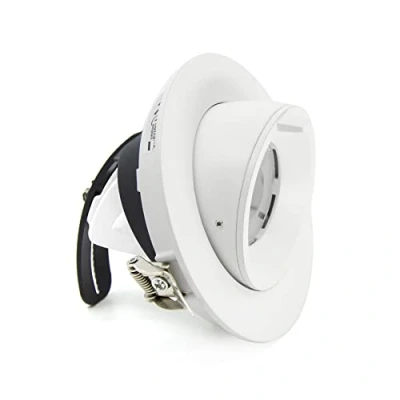 Image of G.W.S® 10W Directional Adjustable Recessed Round LED Gimbal Light Scoop Retail Downlight Cool White 6000K, Driver Included