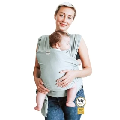 Image of Baby Sling Wrap Newborn to Toddler Carrier, Stretchy Wraps Safety Tested, Hands Free Carrier (Sage)