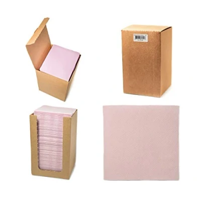 Image of Alvotex CHIC Airlaid 100 Coctail Napkins, 1/4 Fold Fabric Like, Disposable Pink, 20 x cm