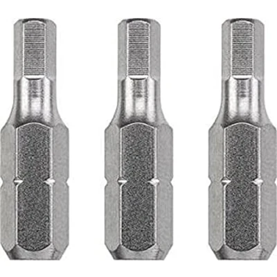 Image of kwb 3 x 25mm Hex Bits 3.0mm Industrial Steel for Secure Fastening, ISO 1173 C 6.3