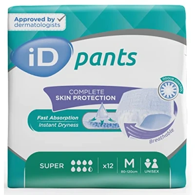 Image of Multipack 6X iD Pants Super Medium (1800ml) 12 Pack Incontinence Protection