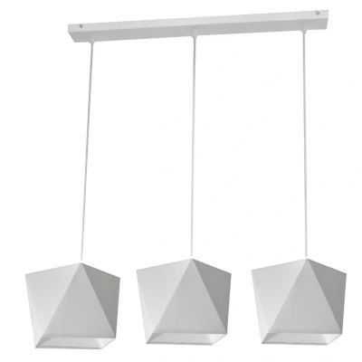 Image of Adamant Straight Bar Pendant Ceiling Light White 65cm