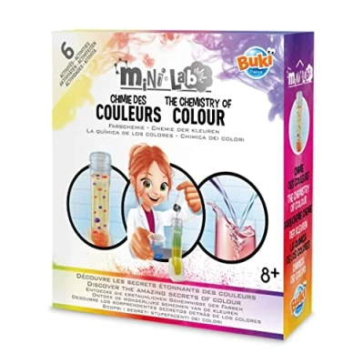 Image of Buki France Mini Lab. Kids Chemistry Set. Childrens Science Experiments. STEM Toy. Suitable for Boys &amp; Girls 8+ (Chemistry of Colour)