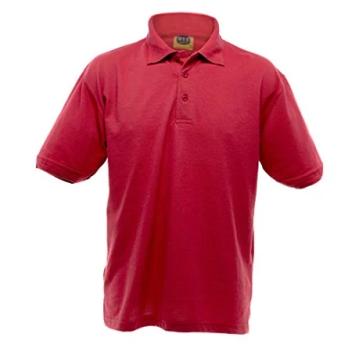 Image of Ultimate Clothing Heavyweight Polo Shirt Unisex, Red, 4XL