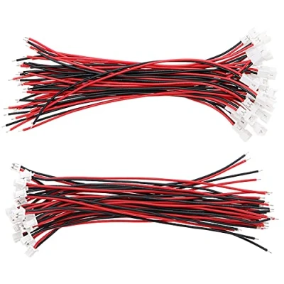 Image of YIXISI 25 Pairs JST 1.25mm 2 Pin Micro Electrical Male and Female Connector Plug with 10 cm Wire Cable