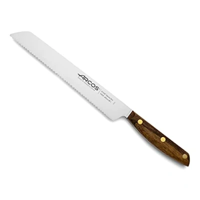 Image of Arcos Bread Knife 8 Inch Nitrum Stainless Steel and 200 mm Blade,Obtain a Great Variety of cuts for Your Food, Ideal Daily Domestic use, Series Nordika, Color Brown