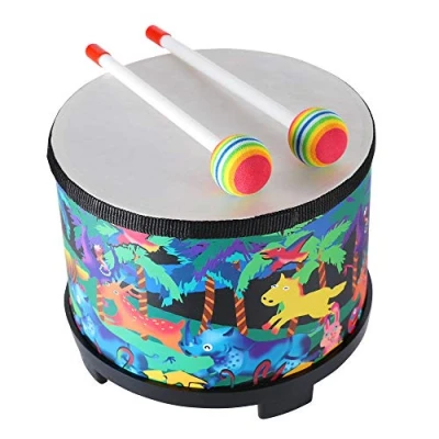 Image of Floor Tom Drum for Kids, Baby 8 inch Percussion Music Instrument Kids with 2 Mallets Children, Special Christmas Birthday Gift (Forest inch)
