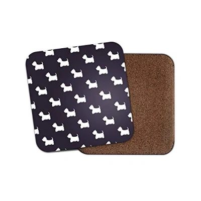 Image of 1 x West Highland Terrier Coaster Westie Dog Cute Pattern Cartoon Mum #15600