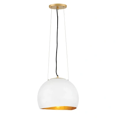 Image of Lisa McDennon by Hinkley Nula 1 Light Pendant Shell White, Luxe Gold