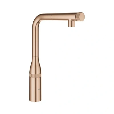 Image of Grohe Essence SmartControl Pull Out Kitchen Mixer Tap with Touch Control Brushed Warm Sunset (Bronze)