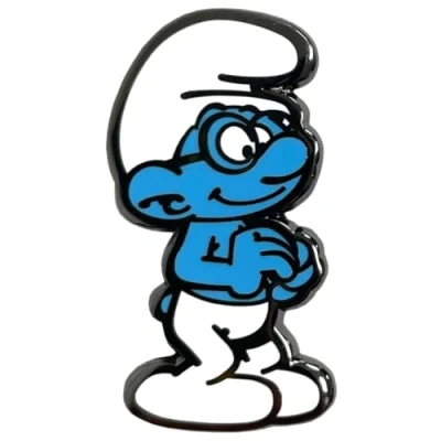 Image of Pawprint Family Brainy Smurf Enamel Pin Badge The Smurfs Official Merchandise