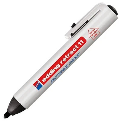 Image of edding RETRACT 11 RETRACTABLE PERMANENT MARKER BLACK INK (E 11/1)