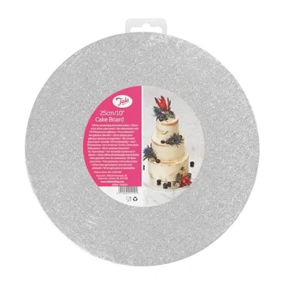 Image of Tala Round Cake Drum, 10 Inch/25cm Diameter and 12mm Thick 10A21210 Silver