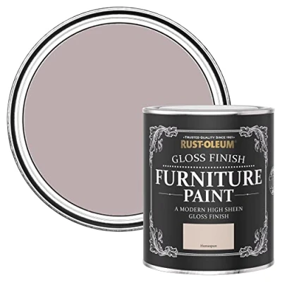 Image of Rust Oleum Light Pink Furniture Paint in Gloss Finish Homespun 750ml
