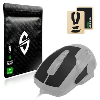 Image of SensoryBoost Grip tape / sticker set for Roccat Kone AIMO gaming mouse, anti slip, self adhesive, pre cut, sweat absorbent, upgrade kit