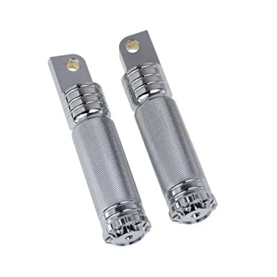 Image of HDBUBALUS Motorcycle Foot Pegs Knurled Surfaces Footrests Front Rear Footpegs Fit for Harley Touring Sportster Softail Dyna Silver