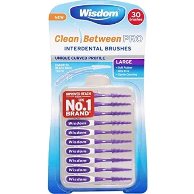 Image of Wisdom 30 Clean Between Pro Large Interdental Brushes Pack of 1