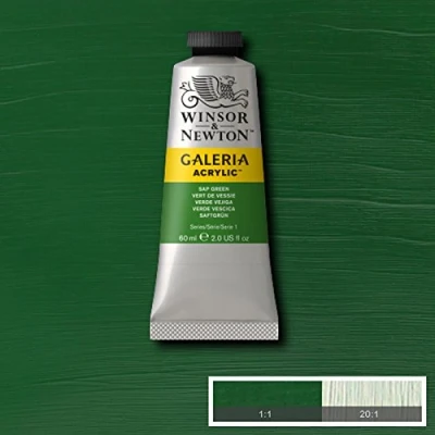 Image of Winsor &amp; Newton Galeria Acrylic Paint Medium Tube 60ml AVAILABLE (Sap Green)