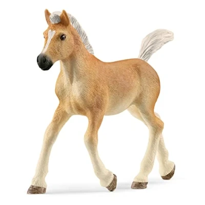 Image of SCHLEICH 13951 Haflinger Foal Horse Club Toy Figurine for children aged 5 12 Years, White.