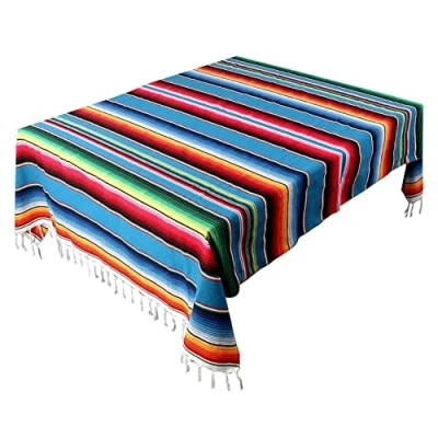 Image of Mexican Blanket Sarape Picnic Throw Table Cloth Hot Bar for Yoga Party 120 x 180 cm