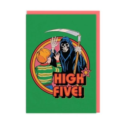 Image of High Five Death Greeting Card