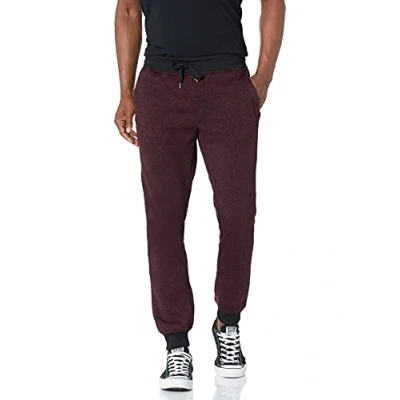 Image of Southpole Men&#039;s Fleece Sweatpants Regular and Big &amp; Tall Sizes, Burgundy(Marled), Medium