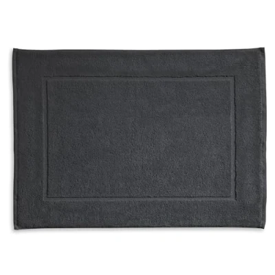 Image of kela Ladessa 23314 Bath Mat 50 cm x 70 100% Cotton Granite Grey Washable at 60 C Suitable for Underfloor Heating