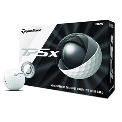 Image of TaylorMade TP5x Golf Balls, Dozen, White