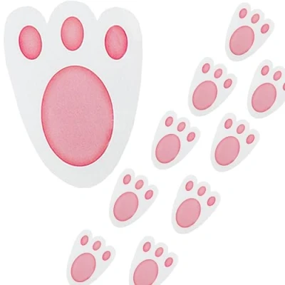 Image of Widdle Gifts Easter Bunny Footprints Pack of 30 Egg Hunt Accessories Fun and Games 8846