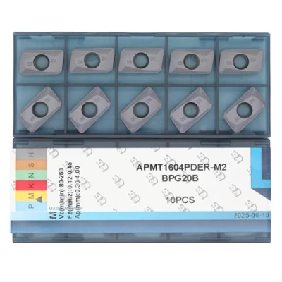 Image of CDBP CNC Carbide Milling Inserts APMT1604PDER M2 for Lathe Turning Tools, Apmt Indexable Inserts,10 PCS