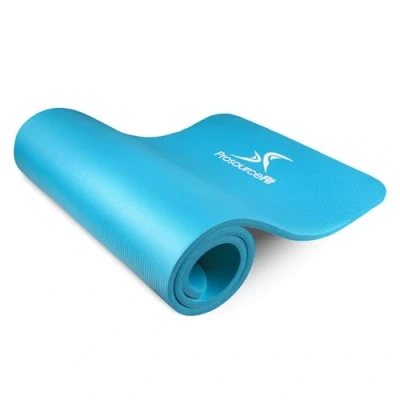 Image of ProsourceFit Extra Thick Yoga and Pilates Mat ½ (13mm), 71 inch Long High Density Exercise with Comfort Foam Carrying Strap, Aqua