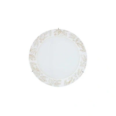 Image of Serena Glass Decorative Flush Ceiling Light 2 Chrome