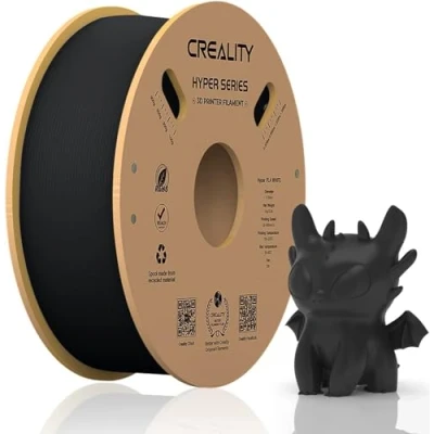 Image of Creality Hyper PLA Filament 1.75 mm, High Speed 30 600 mm/s 3D Printer PLA, Dimensional Accuracy +/ 0.02 for Most Printers，1 KG(2.2 lbs) Spool Black