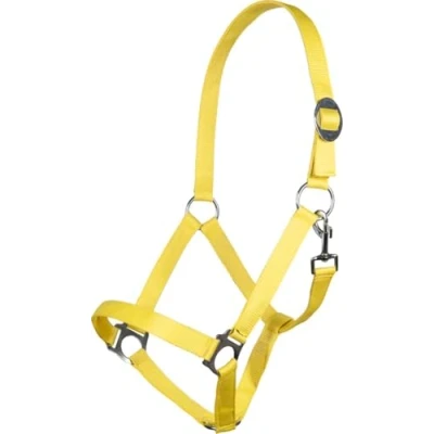 Image of HKM Headcollar Stars Economy Softice, Neon Yellow, Shetty