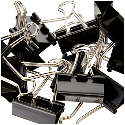 Image of Clipper 32mm Foldback Clip Black (Pack of 100)