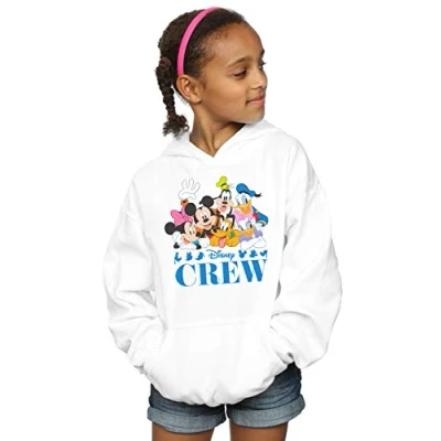 Image of Disney Girls Mickey Mouse Friends Hoodie (White) Size 12 13Y