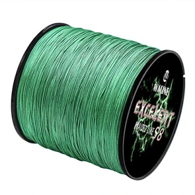 Image of Waline Super Strong 8 Strands Braided Fishing Line 300m 500m PE Multifilament 20lb 30lb 40lb 50lb 60lb 80lb Sea Braid (Moss Green, 50lb/0.33mm/ 300m(328yds))