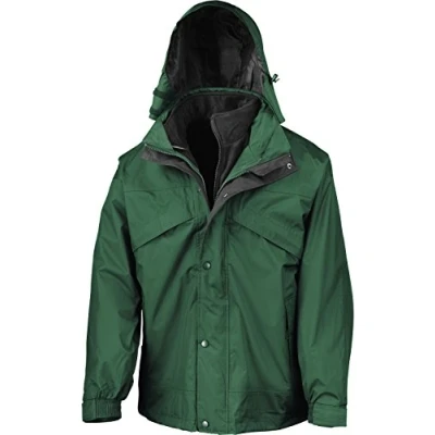 Image of Result 3 in 1 Zip and Clip Jacket M Bottle Green