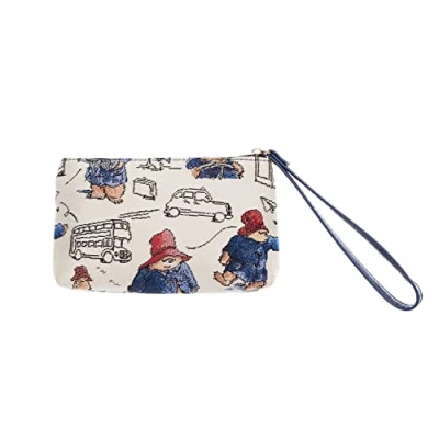 Image of Signare Handbag, Travel Bag, Cosmetic Crossbody bag etc with Paddington Bear design (Wristlet)