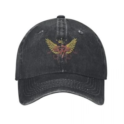 Image of Baseball Cap Van Halen Rock Music Band Logo Fitted Retro Unisex Teens Trucker Hat Sun Visors Hunting s Giftbirthday Gift