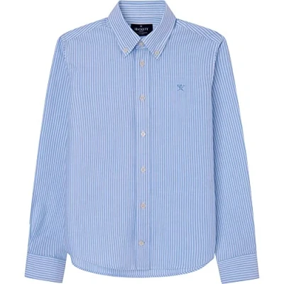 Image of Hackett London Boy&#039;s Washed Oxford STR Shirt, White/Blue, 5 Years