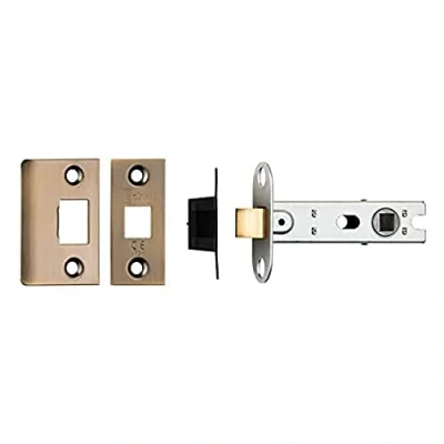 Image of Carlisle Brass BTL30 BTL30AB CE B/T Tubular MORTICE Latch Square, Antique Brass, 76mm / 3&quot;