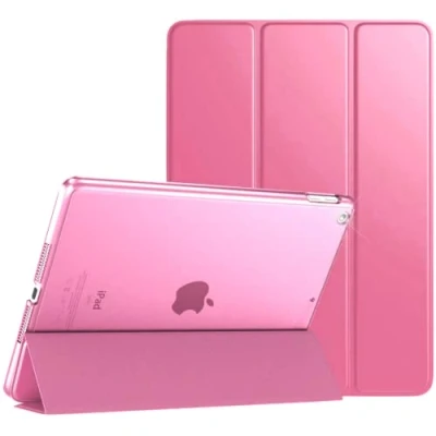 Image of For Apple iPad Pro 9.7 (2016) Generation Case Cover Magnetic Smart Stand Auto Wake/Sleep Fit To Model No. A1673 / A1674 A1675 (Pink)