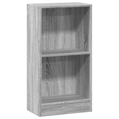 Image of vidaXL Bookcase Bookshelf Rack Storage Cabinet Grey Sonoma, Engineered Wood, 40x24x109 cm, for Living Room, Bedroom, Hallway