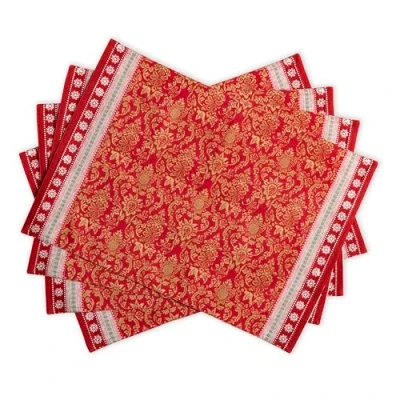 Image of Maison d&#039; Hermine Placemats Set of 4 100% Cotton Decorative Easter Cloth Place Mat Washable Dinner Placemat for Holiday, Dinner, Wedding, Buffet Party &amp; Dining, Sofia Spring/Summer (33cm x 48cm)