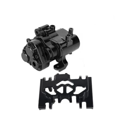 Image of Aluminum Gearbox Gear Box Wave with Mount Bracket RC Spare Parts for Traxxas TRX 4 1/10 Crawler Car (Black)