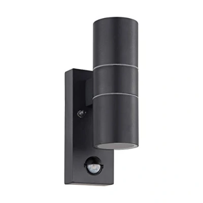 Image of Eglo Riga 5 LED 2 Flame Outdoor Wall Light, Exterior Lighting incl. Motion Sensor, Sensor lamp Made of galvanised Steel and Glass, Colour: Anthracite, IP44